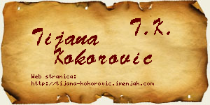 Tijana Kokorović vizit kartica